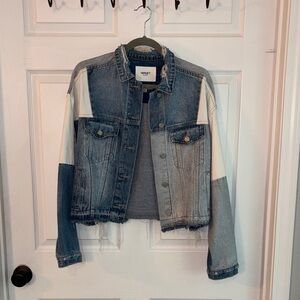Vibrant Two-Tone Denim Jacket